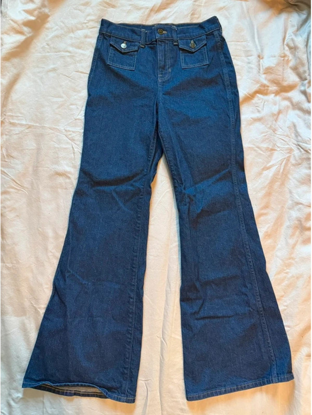 JCrew vintage flare with flap pockets 26 PETITE